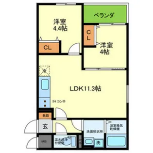 レジーナ本町【1階】の間取り