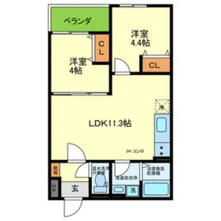 レジーナ本町【1階】の間取り