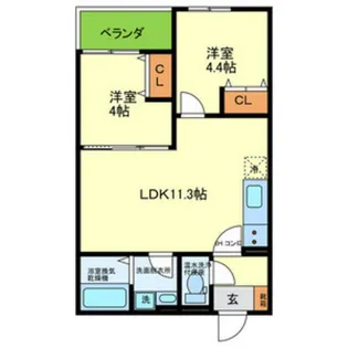 レジーナ本町【1階】の間取り