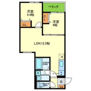 レジーナ本町【1階】の間取り