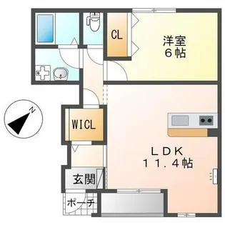 West Village【1階】の間取り