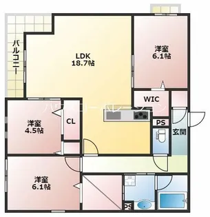 エステート南塚口【2階】の間取り