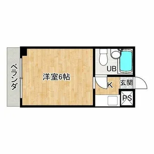 アパートメント天王寺【6階】の間取り