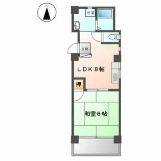 第一エンゼルビル【4B号室】の間取り