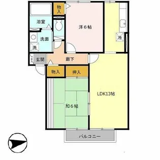 フルーレ高砂【2階】の間取り
