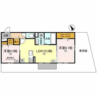グランド ソレーユ【102号室】の間取り