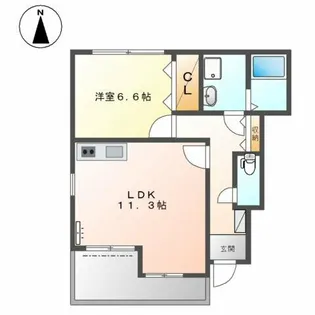 メルヴェーユ【1階】の間取り