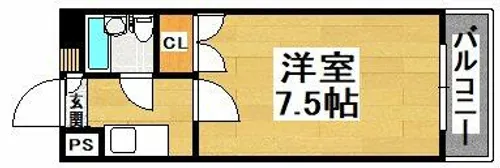 ハイツホーシャ【4階】の間取り