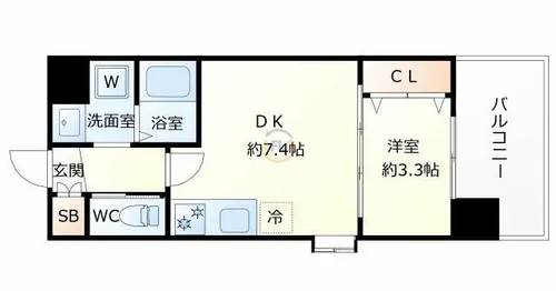 ビガーポリス486与力町公園Ⅱ【2階】の間取り