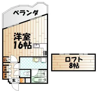 サンシティ日明【810号室】の間取り
