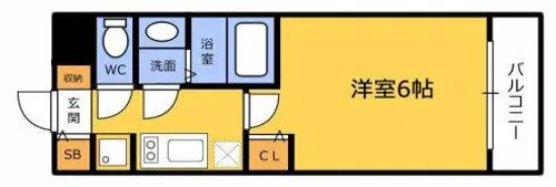 プレサンス大阪福島レシェンテ【9階】の間取り