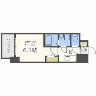 エスリード福島グレイス【8階】の間取り