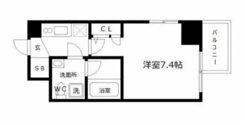 ミュプレ北浜EAST【14階】の間取り