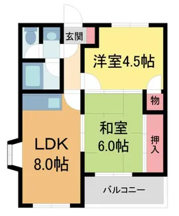 ロイヤル久寿川【203号室】の間取り