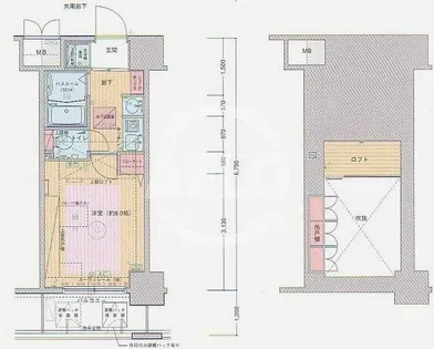 エステムコート難波ミューステージ【8階】の間取り
