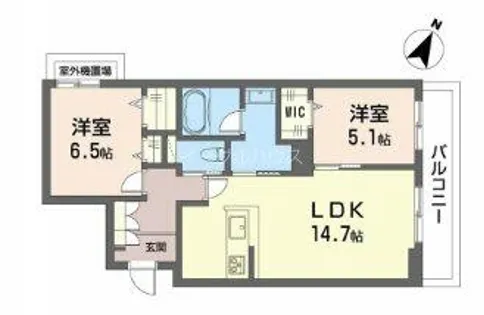 シャーメゾン上大利レジデンス【2階】の間取り