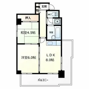 Calmare namba west【3階】の間取り