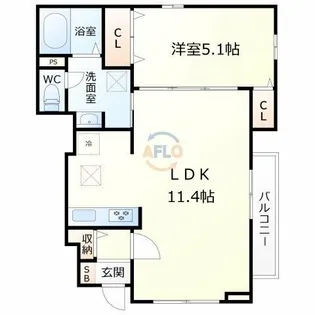 Defi小路【1階】の間取り