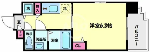La Douceur桜川【9階】の間取り