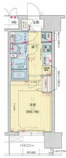 プレサンス大阪同心メゾヴィータ【12階】の間取り