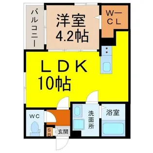 ハーモニーテラス柳田町II【201号室】の間取り