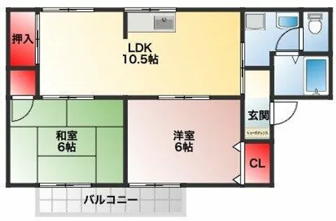 セジュールエクレアB棟【103号室】の間取り