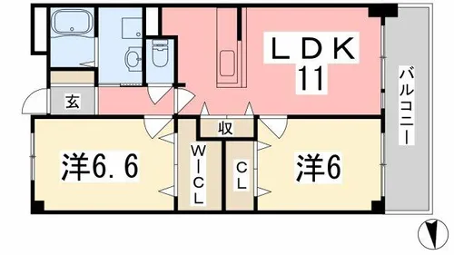 グレイス・セイバリー【207号室】の間取り