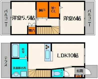 内代テラス【1階】の間取り