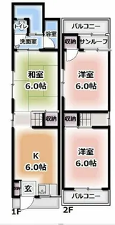 大阪府寝屋川市田井町【一戸建】の間取り