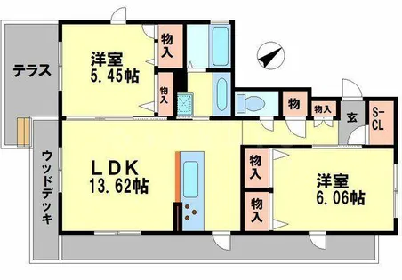 CREST緑地公園【1階】の間取り