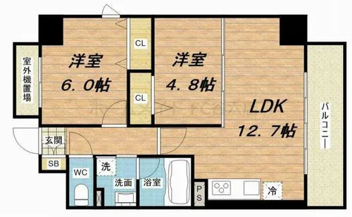 サンカトル【8階】の間取り