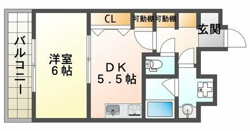 エステムプラザ神戸水木通グランクロス【7階】の間取り