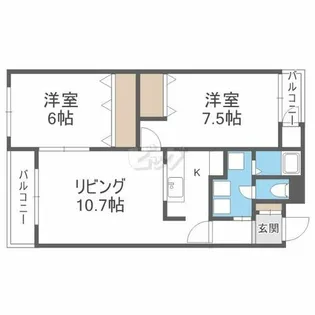 ル・ボヌール【2階】の間取り
