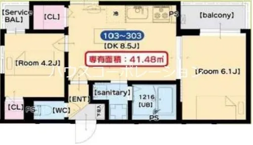 The Residence 大庄西町【1階】の間取り