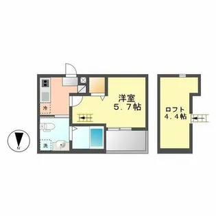 愛知県名古屋市西区中小田井1丁目【アパート】の間取り