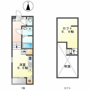 グランツ六番町【1階】の間取り