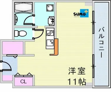 学園西カレッジハイツ【6階】の間取り