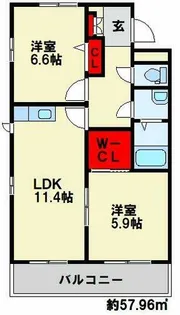 ヴィラ・アンボワーズ【303号室】の間取り