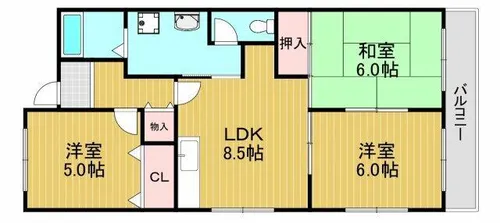 メゾン大北【4階】の間取り