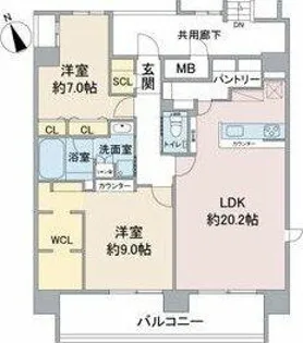 Casa Via【10階】の間取り
