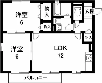 ハイツ長谷川Ⅱ【1階】の間取り