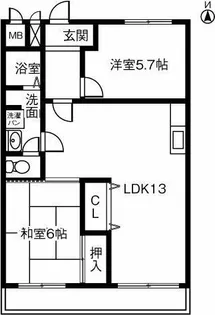 太平コーポラスⅠ【302号室】の間取り