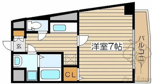ハピネス浦江【2階】の間取り