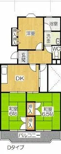 ベルハイムOKADA【D-2号室】の間取り