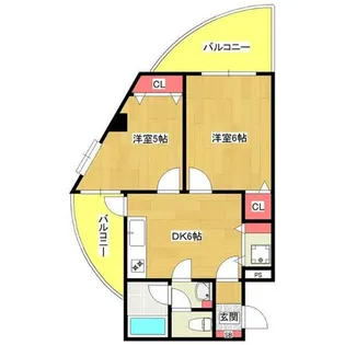 デイズハイツ港晴【5階】の間取り