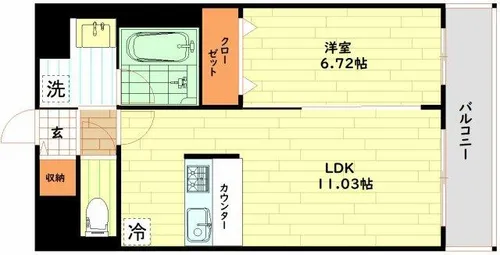 LaDouceur天満【13階】の間取り