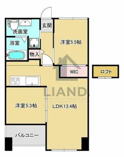 レジディア天神南【12階】の間取り