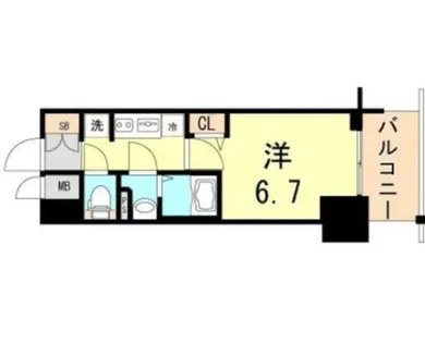 プレサンス THE 神戸【3階】の間取り