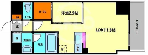 セレニテ堺筋本町リアン【7階】の間取り