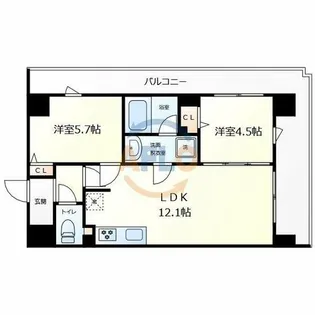 プレステージ12番館【4階】の間取り